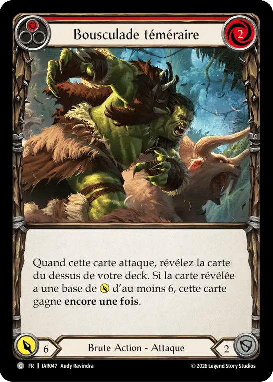 Bousculade téméraire — Usurp the Shadow Throne — Flesh and Blood
