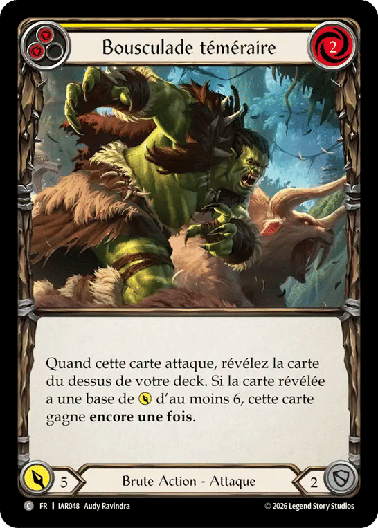Bousculade téméraire — Usurp the Shadow Throne — Flesh and Blood