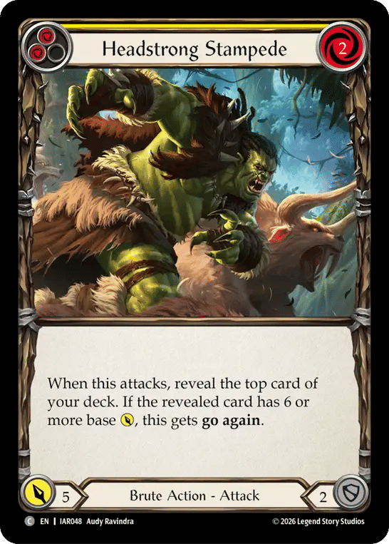 Headstrong Stampede (Yellow) — Usurp the Shadow Throne — Flesh and Blood