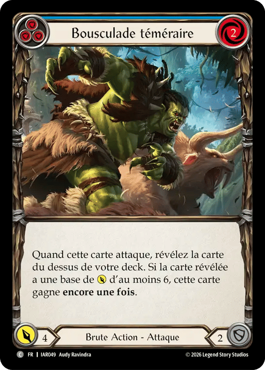 Bousculade téméraire — Usurp the Shadow Throne — Flesh and Blood