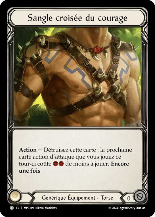 Sangle croisée du courage — Mastery Pack Guardian — Flesh and Blood