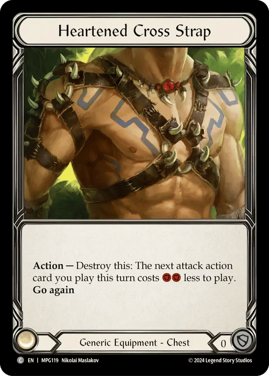 Heartened Cross Strap — Mastery Pack Guardian — Flesh and Blood
