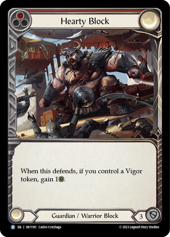 Hearty Block (Red) — Heavy Hitters — Flesh and Blood