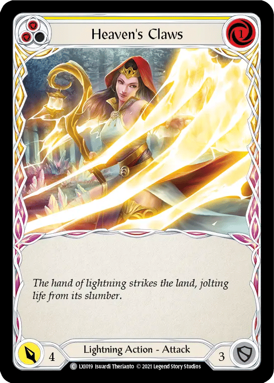 Heaven's Claws (Yellow) — Lexi - Blitz Deck — Flesh and Blood