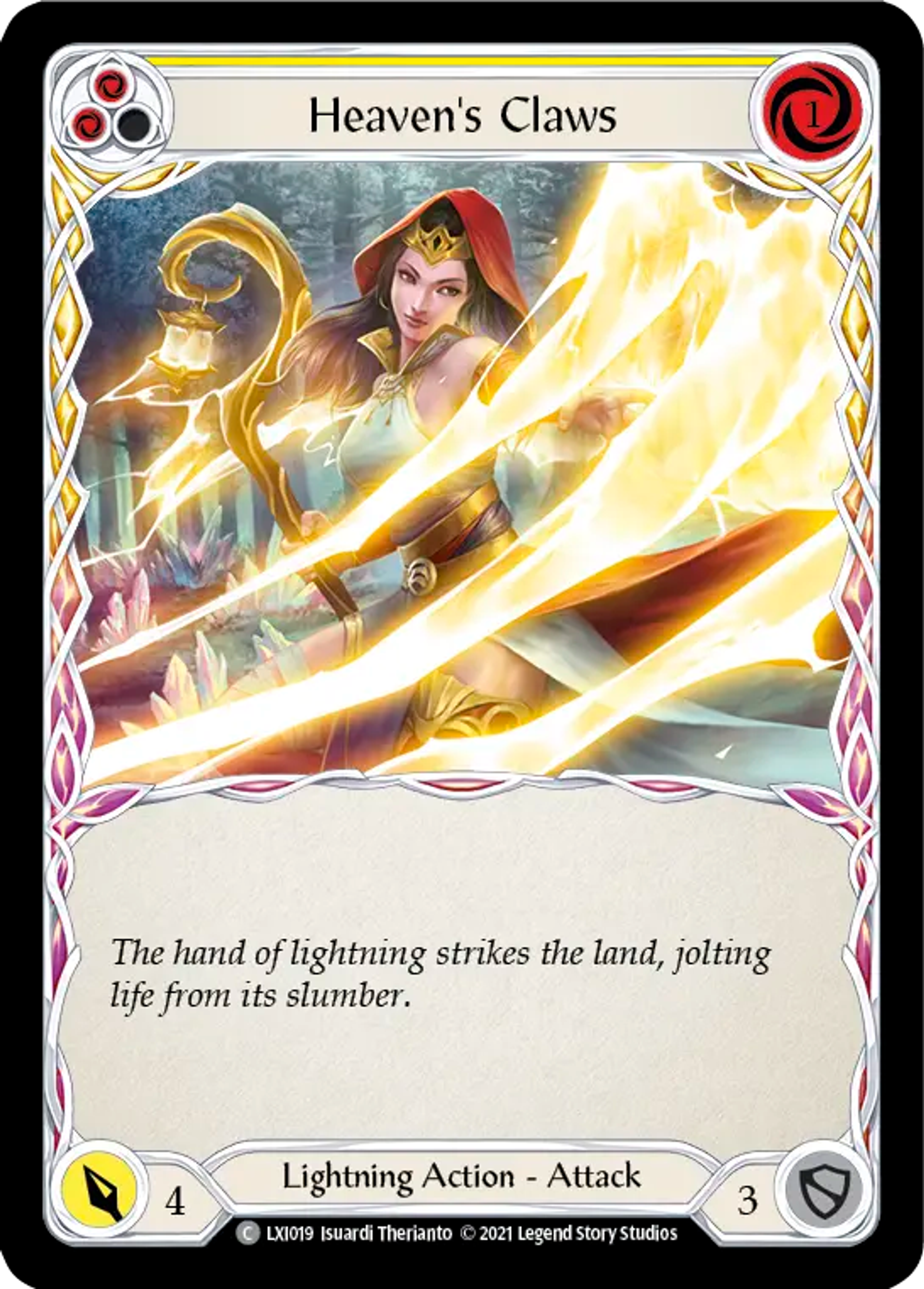 Heaven's Claws (Yellow) — Lexi - Blitz Deck — Flesh and Blood