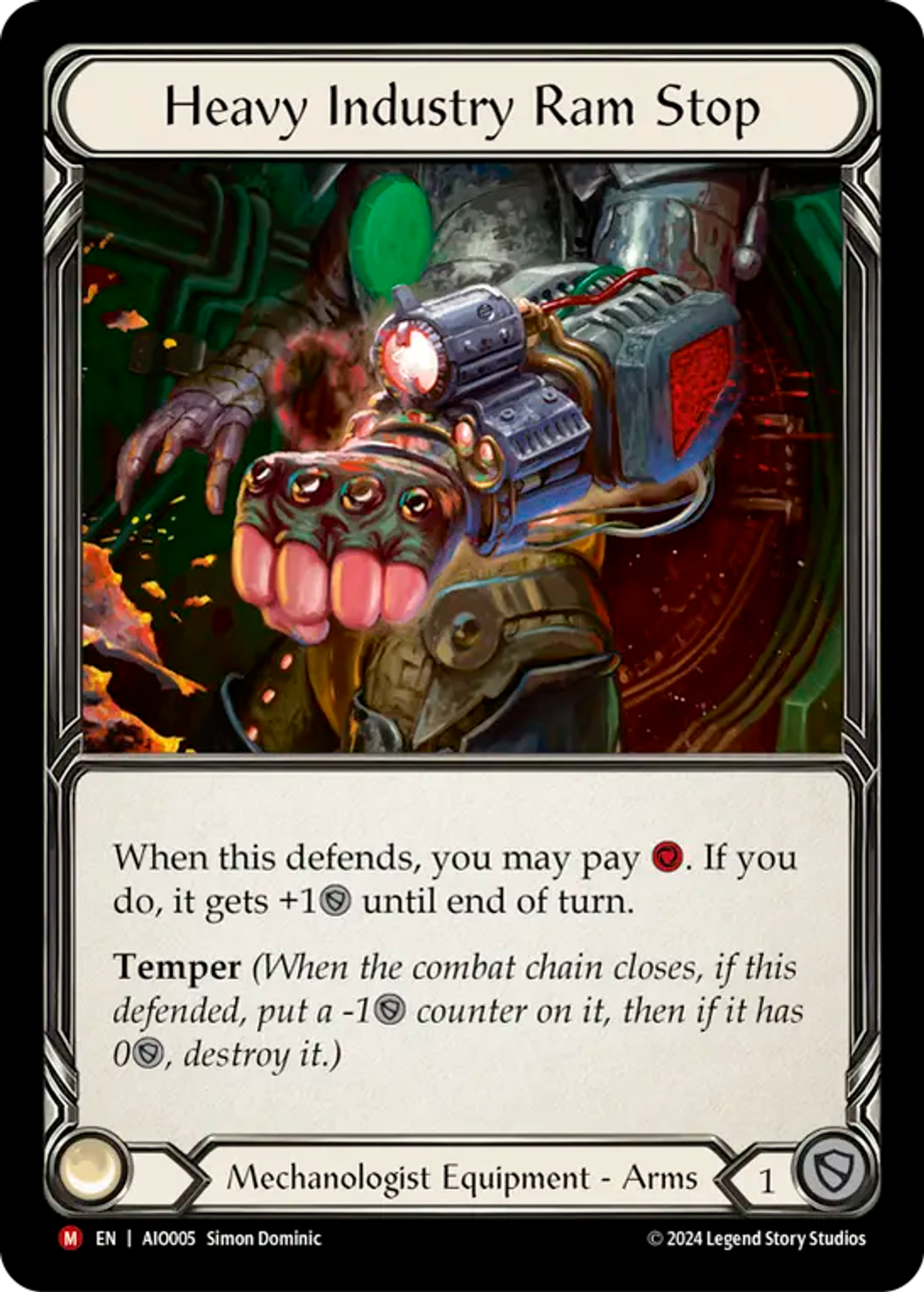 Heavy Industry Ram Stop — Armory Deck - Dash I/O — Flesh and Blood