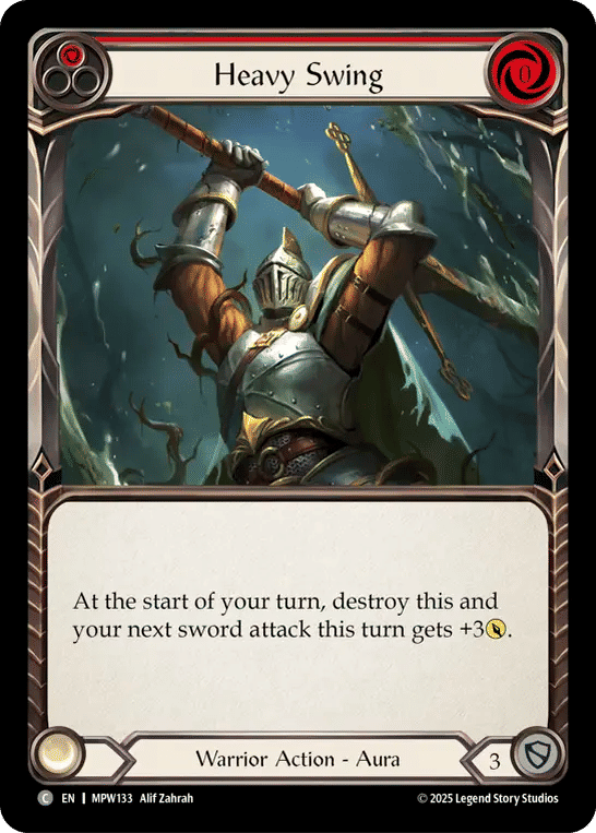 Heavy Swing (Red) — Mastery Pack Warrior — Flesh and Blood
