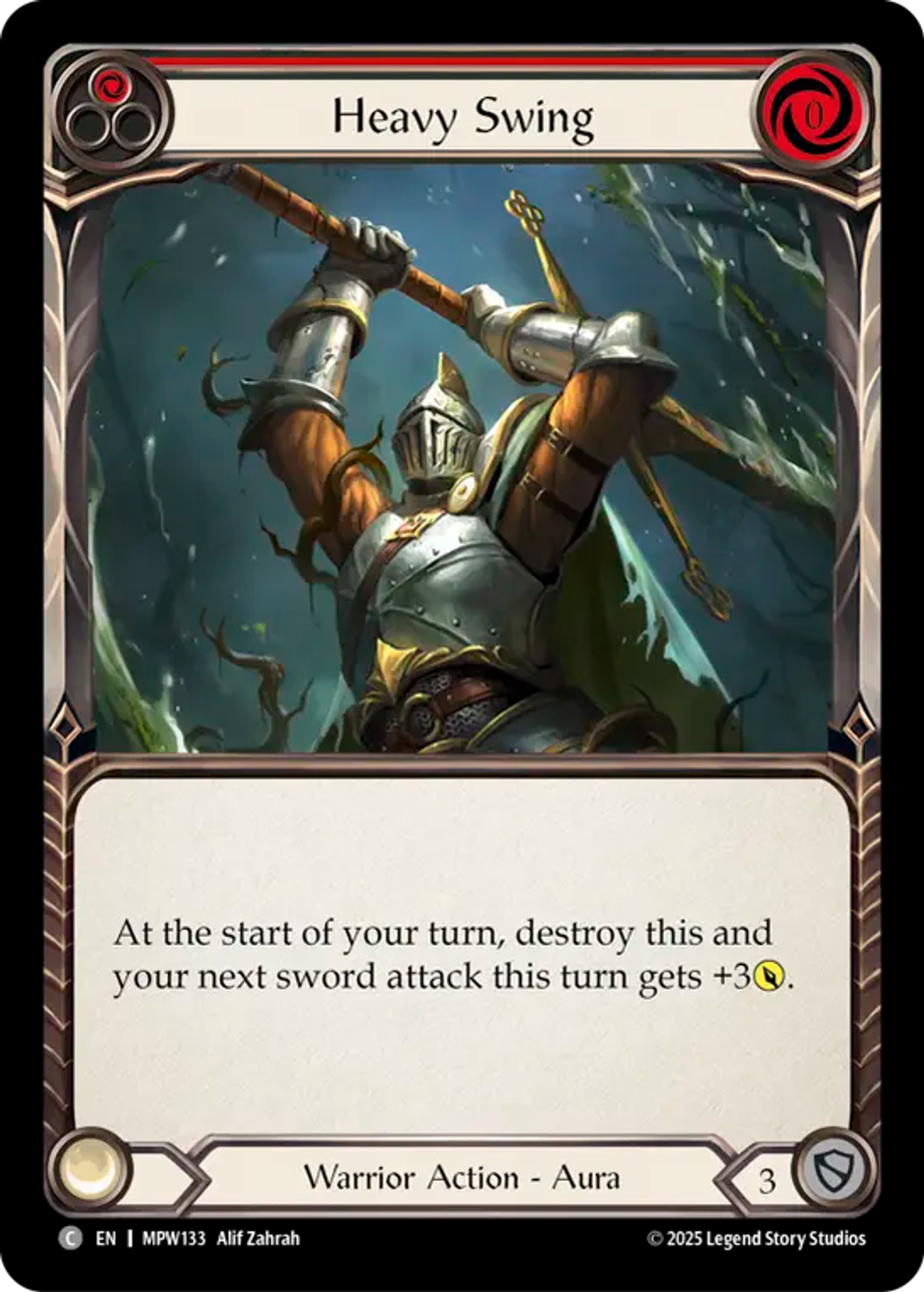 Heavy Swing (Red) — Mastery Pack Warrior — Flesh and Blood