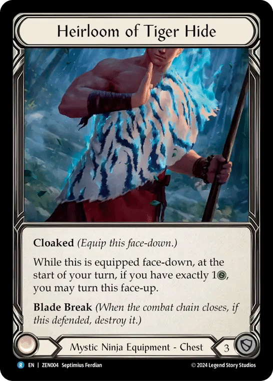 Heirloom of Tiger Hide — Zen - Blitz Deck — Flesh and Blood