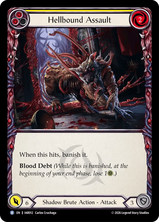 Hellbound Assault (Yellow) — Usurp the Shadow Throne — Flesh and Blood