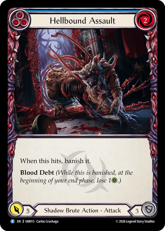Hellbound Assault (Blue) — Usurp the Shadow Throne — Flesh and Blood