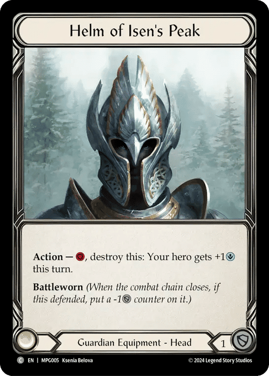 Helm of Isen's Peak — Mastery Pack Guardian — Flesh and Blood