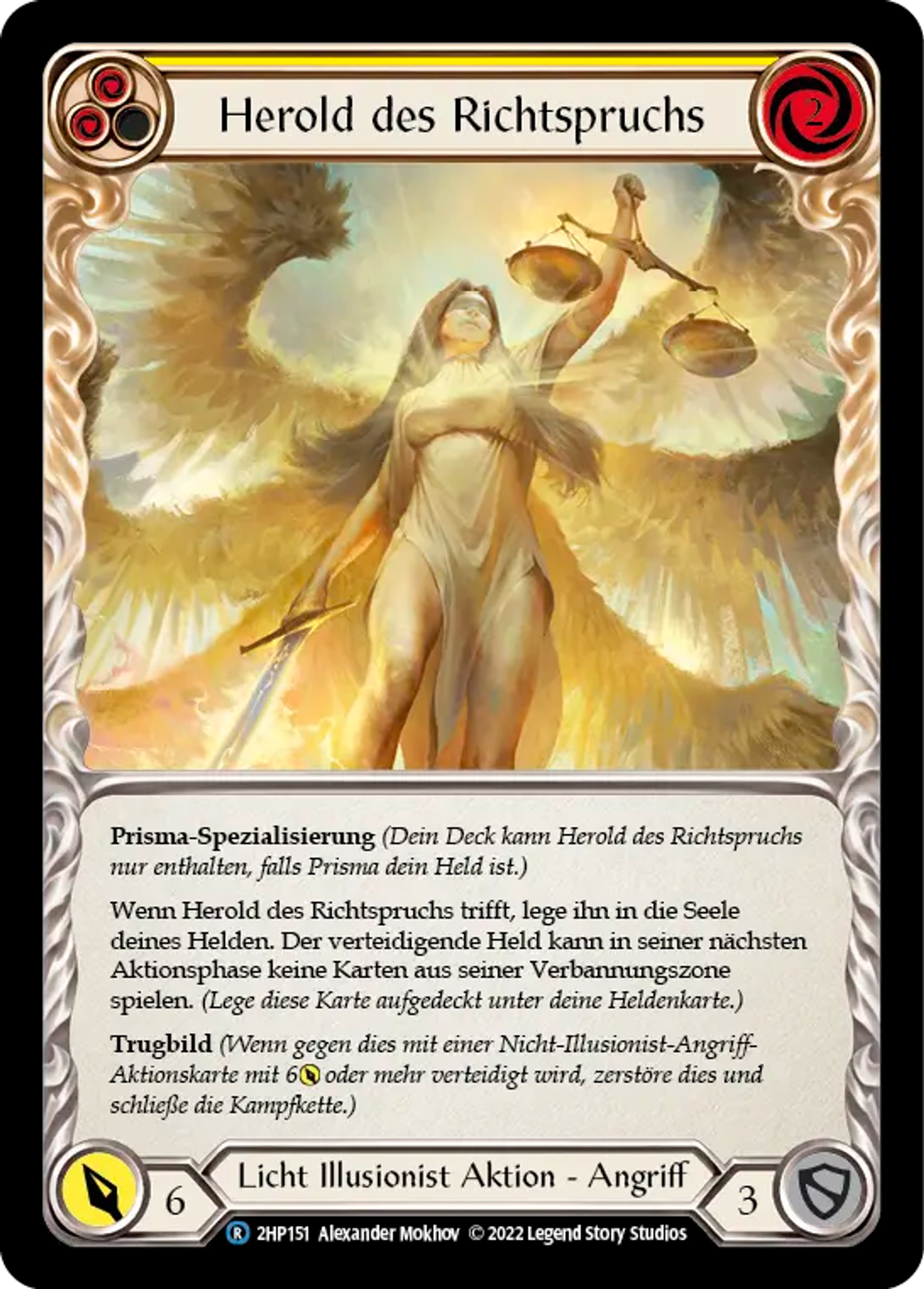 Herald of Judgment (Yellow) — History Pack 2 - Black Label — Flesh and Blood
