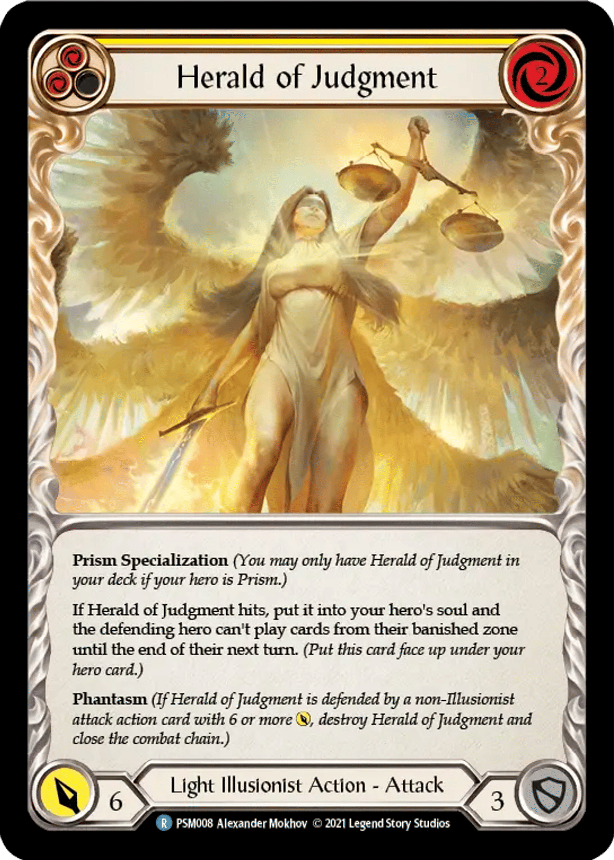 Herald of Judgment (Yellow) from Prism - Blitz Deck - Flesh and Blood