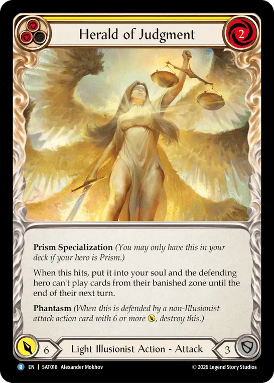 Herald of Judgment (Yellow) — Silver Age - Prism, Advent of Thrones — Flesh and Blood