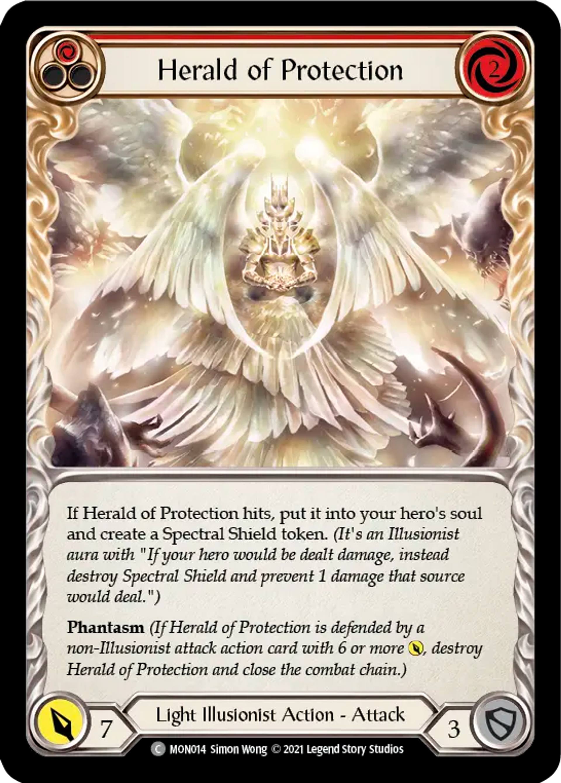 Herald of Protection (Red) — Monarch — Flesh and Blood