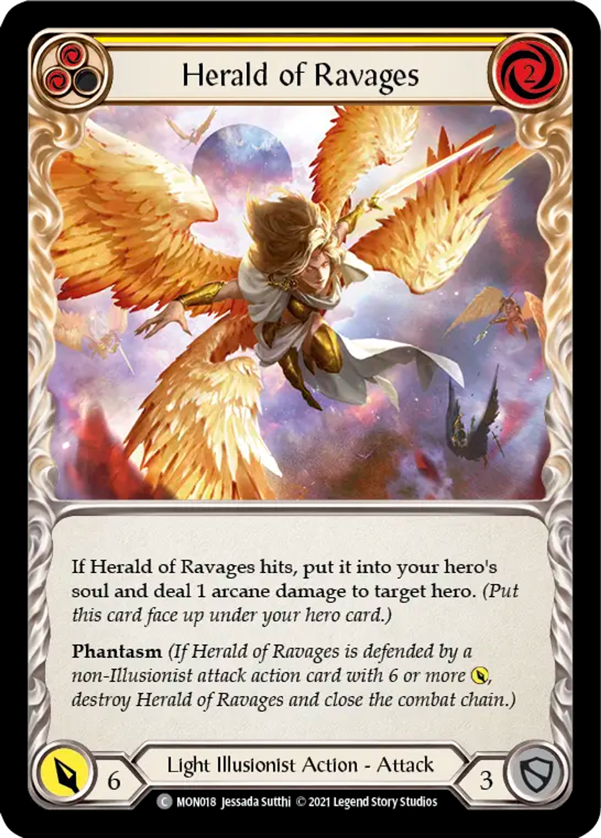 Herald of Ravages (Yellow) — Monarch — Flesh and Blood