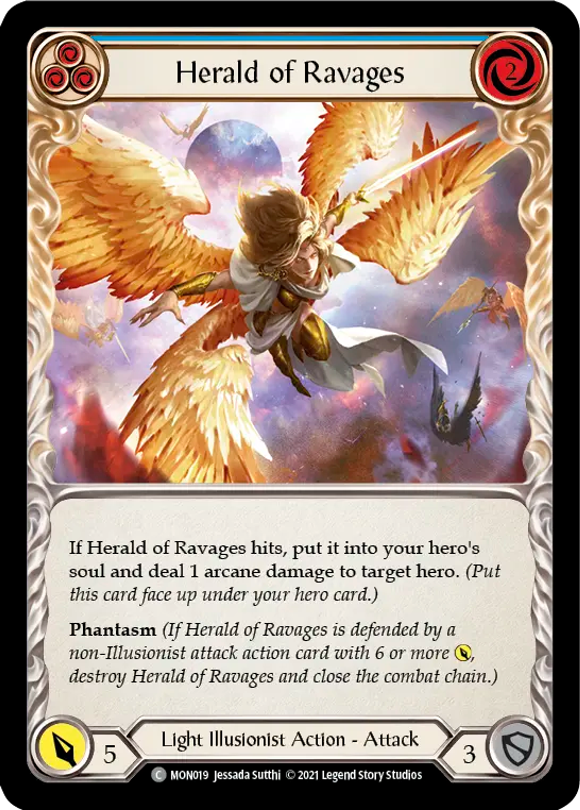 Herald of Ravages (Blue) — Monarch — Flesh and Blood