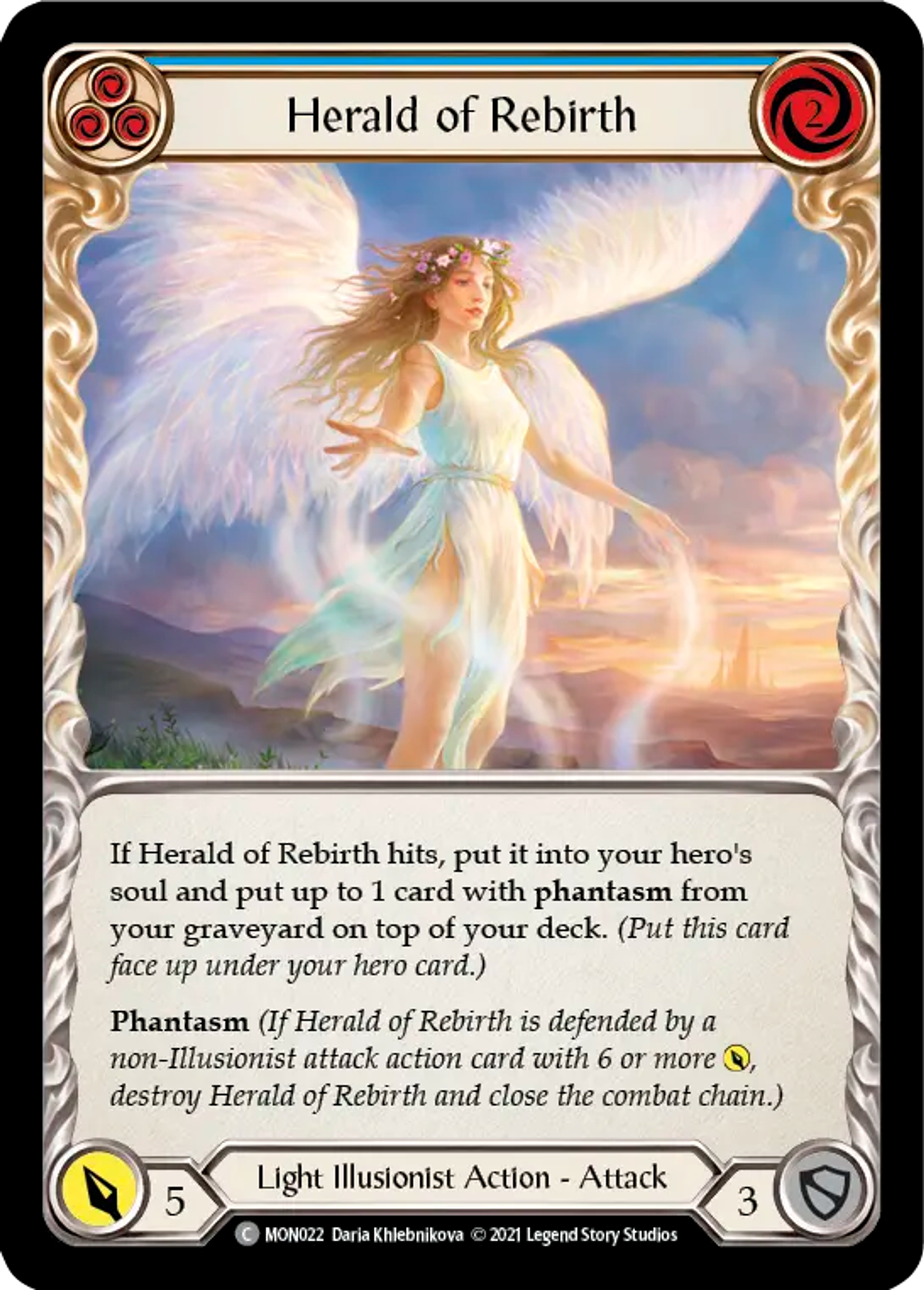 Herald of Rebirth (Blue) — Monarch — Flesh and Blood