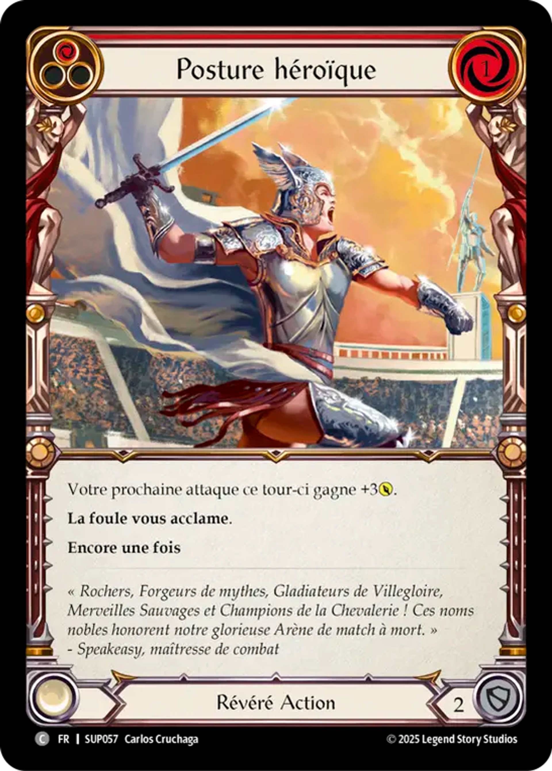 Posture héroïque — Super Slam — Flesh and Blood