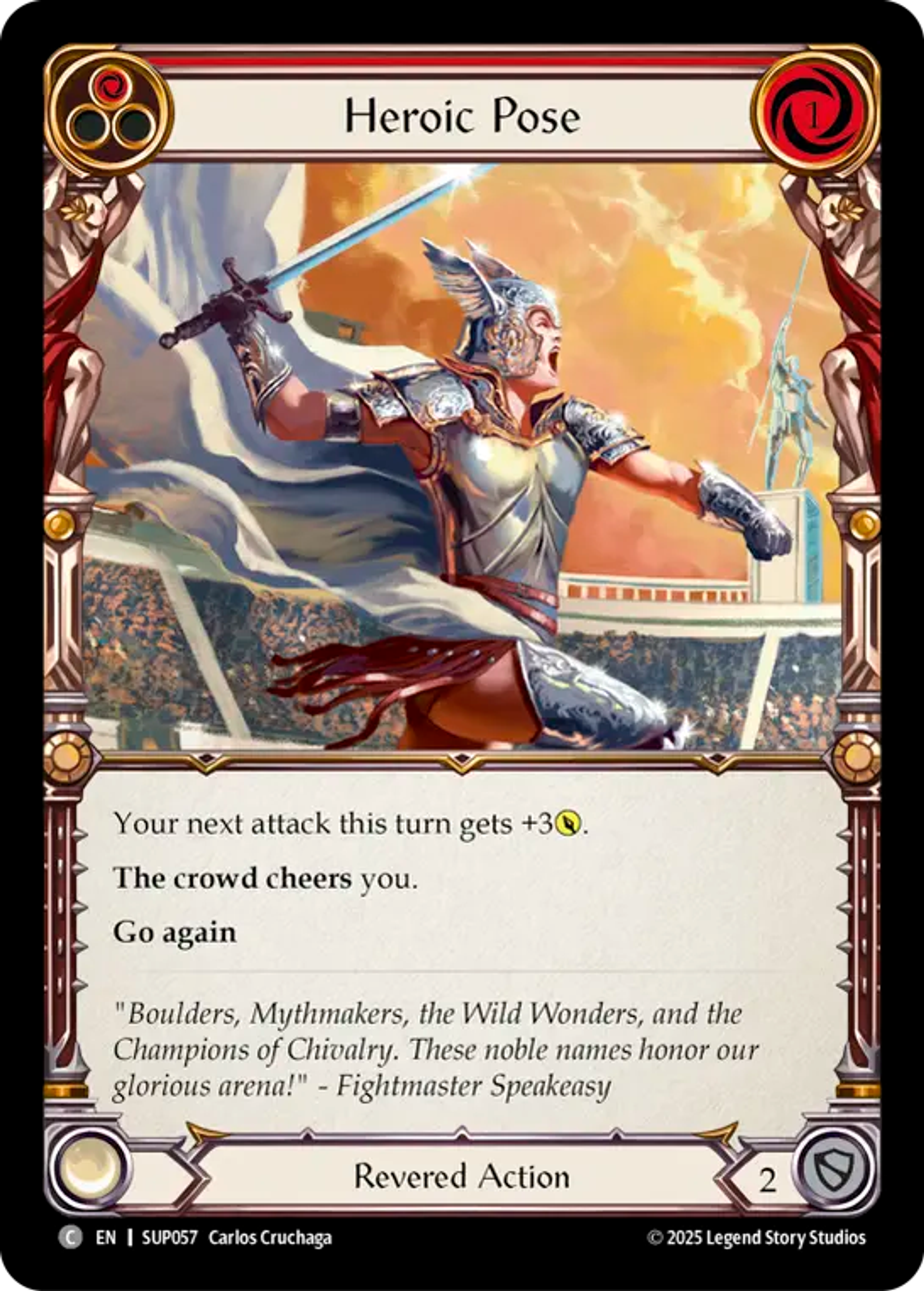 Heroic Pose (Red) — Super Slam — Flesh and Blood