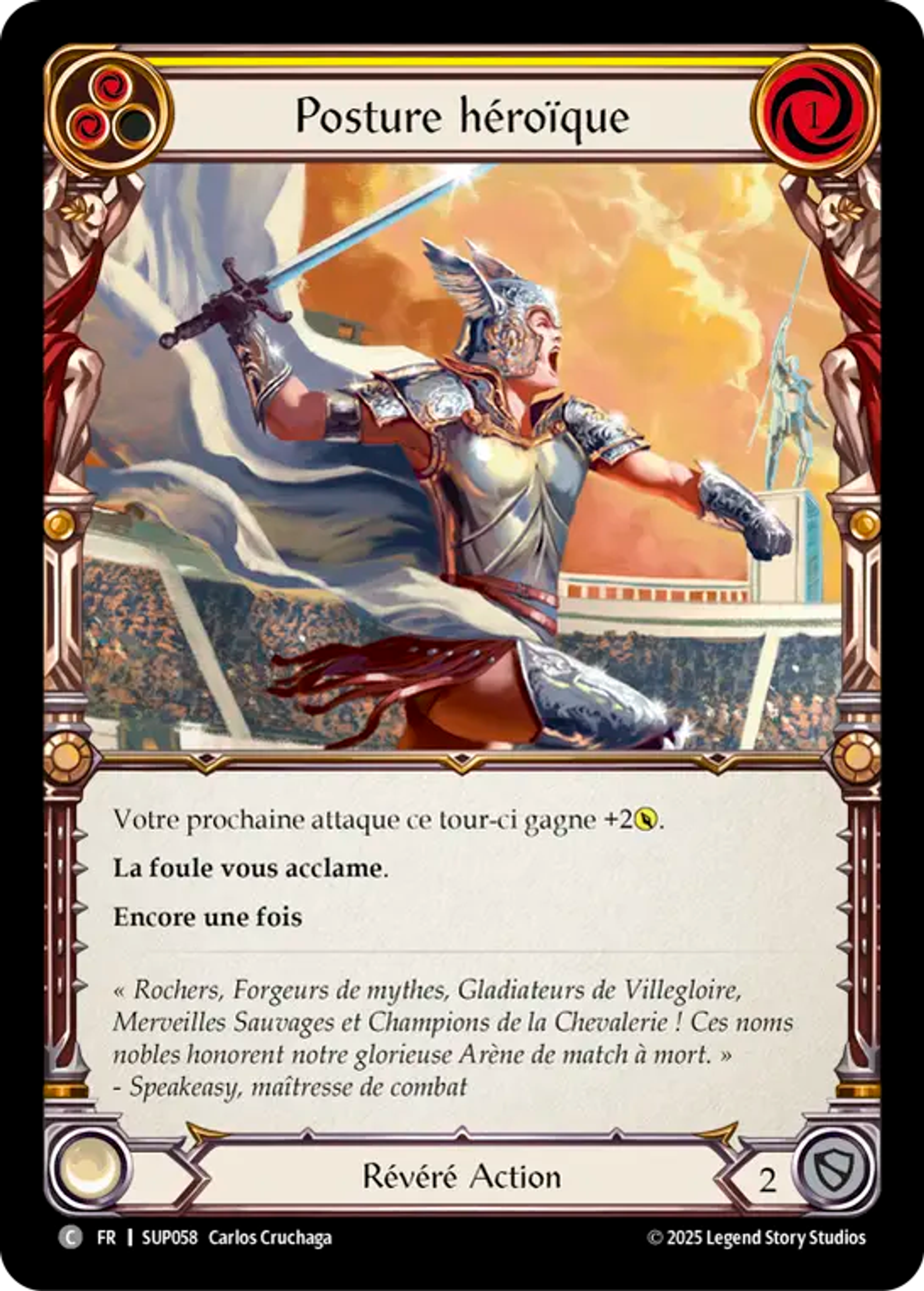 Posture héroïque — Super Slam — Flesh and Blood