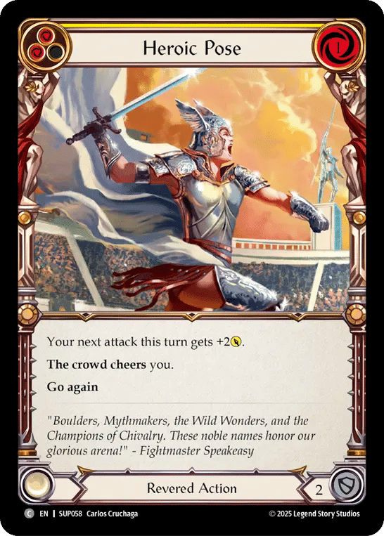 Heroic Pose (Yellow) — Super Slam — Flesh and Blood