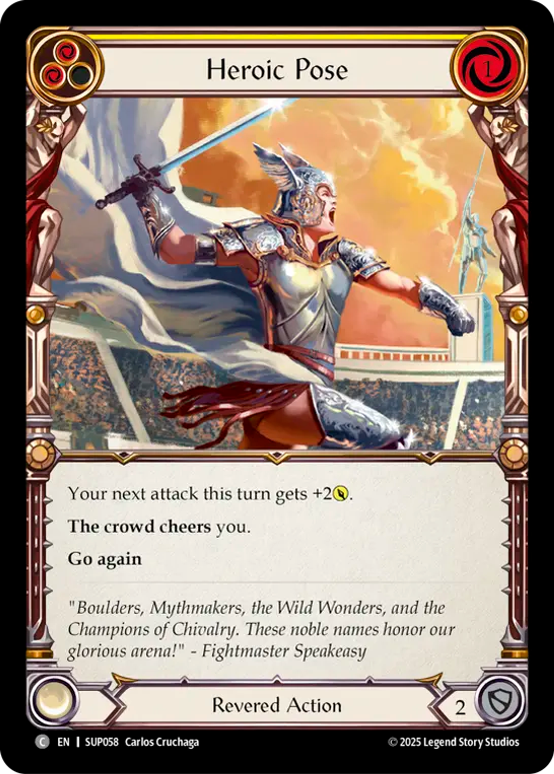 Heroic Pose (Yellow) — Super Slam — Flesh and Blood