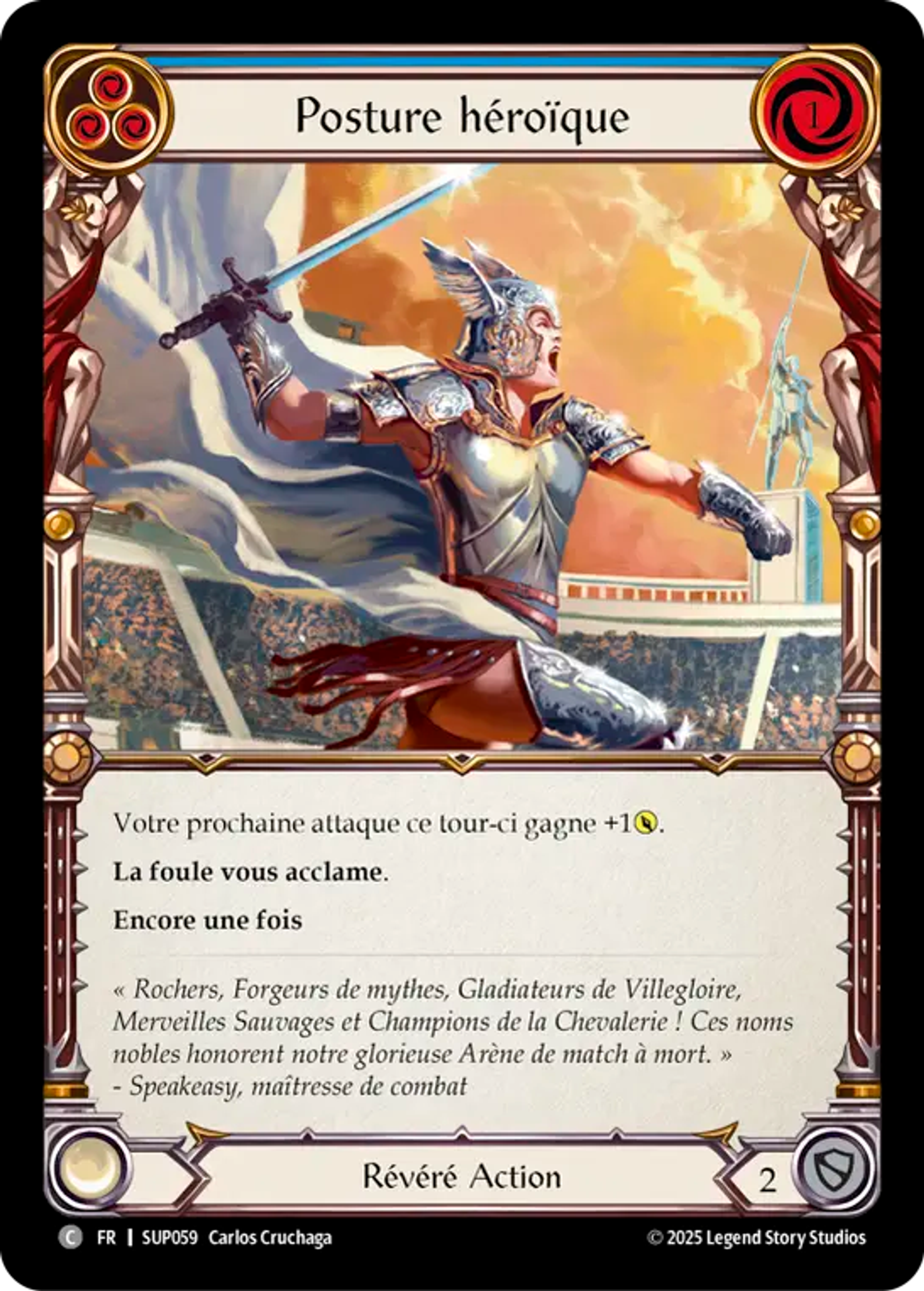 Posture héroïque — Super Slam — Flesh and Blood