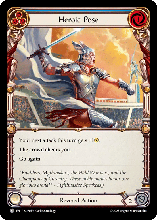 Heroic Pose (Blue) — Super Slam — Flesh and Blood