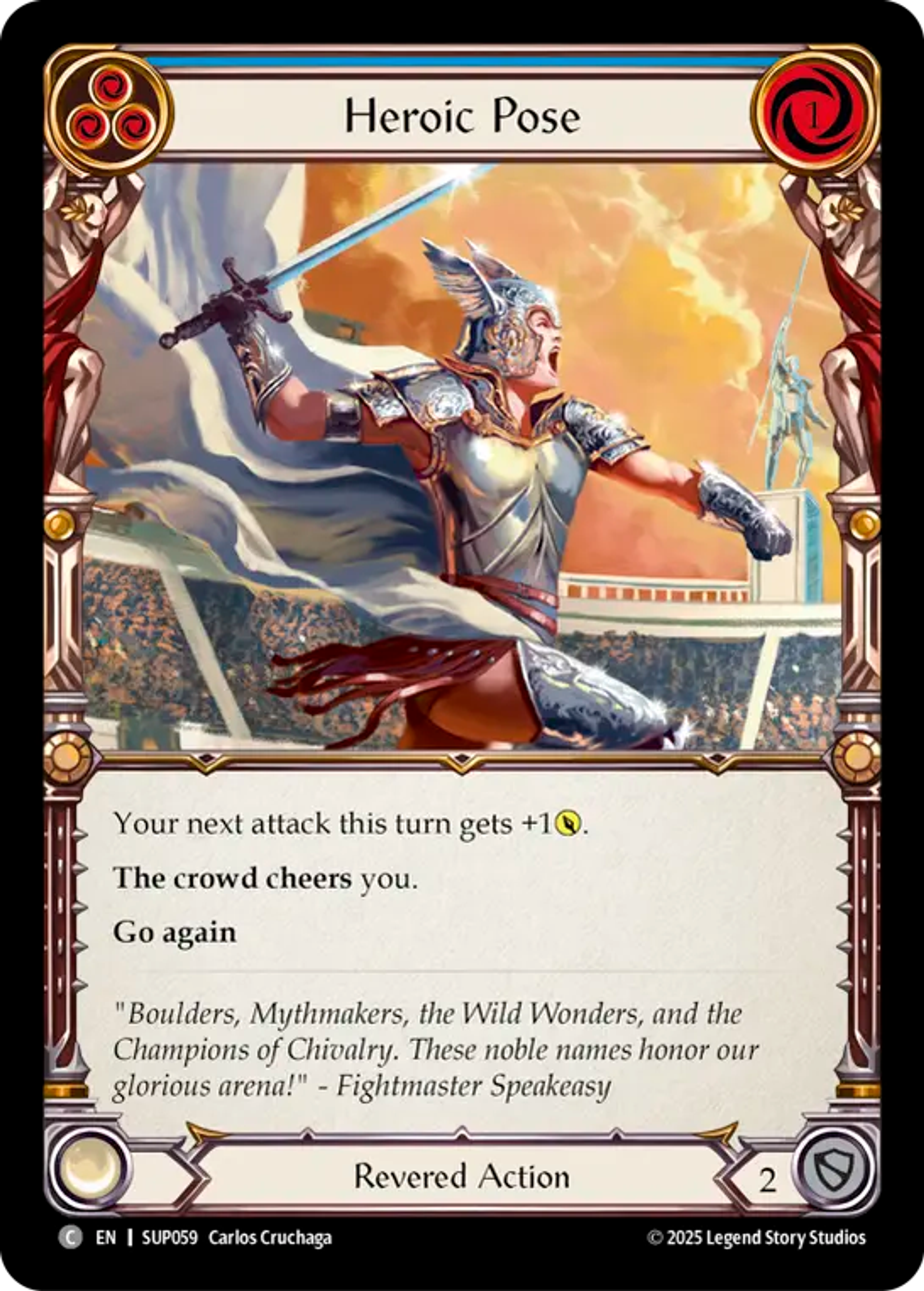 Heroic Pose (Blue) — Super Slam — Flesh and Blood