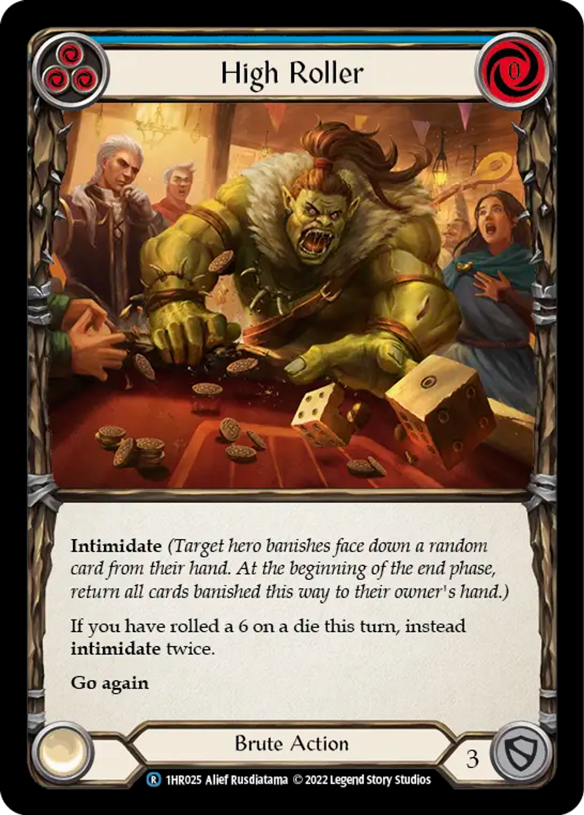 High Roller (Blue) — Rhinar - Blitz Deck — Flesh and Blood