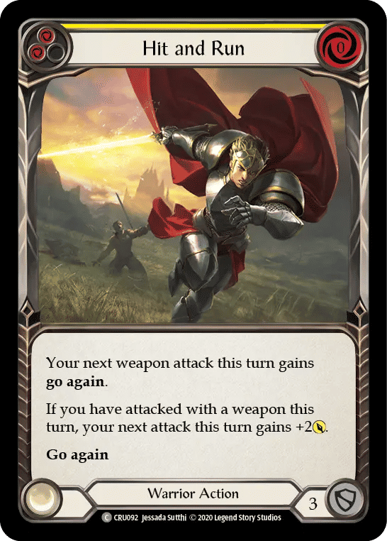 Hit and Run (Yellow) — Crucible of War — Flesh and Blood