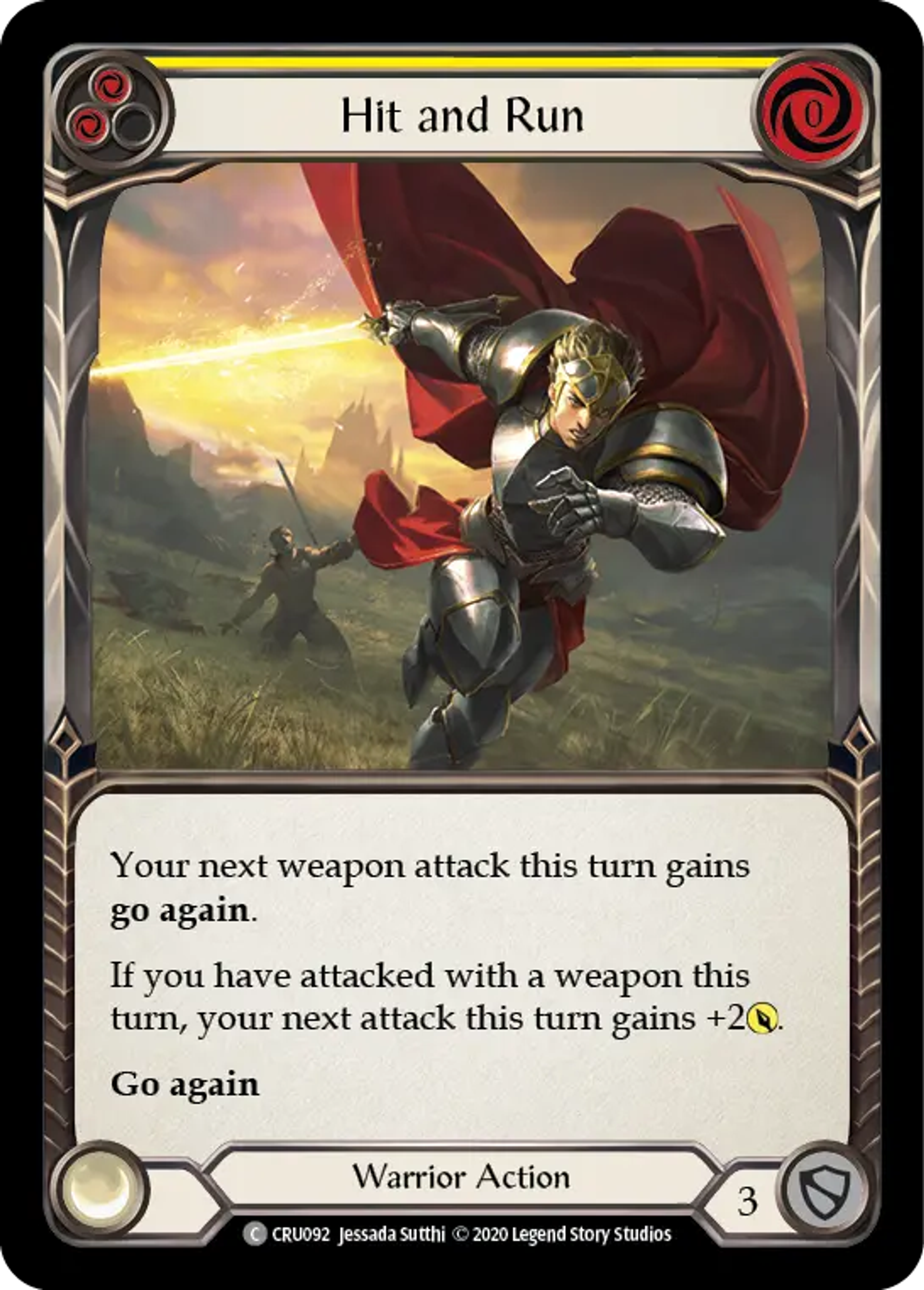 Hit and Run (Yellow) — Crucible of War — Flesh and Blood