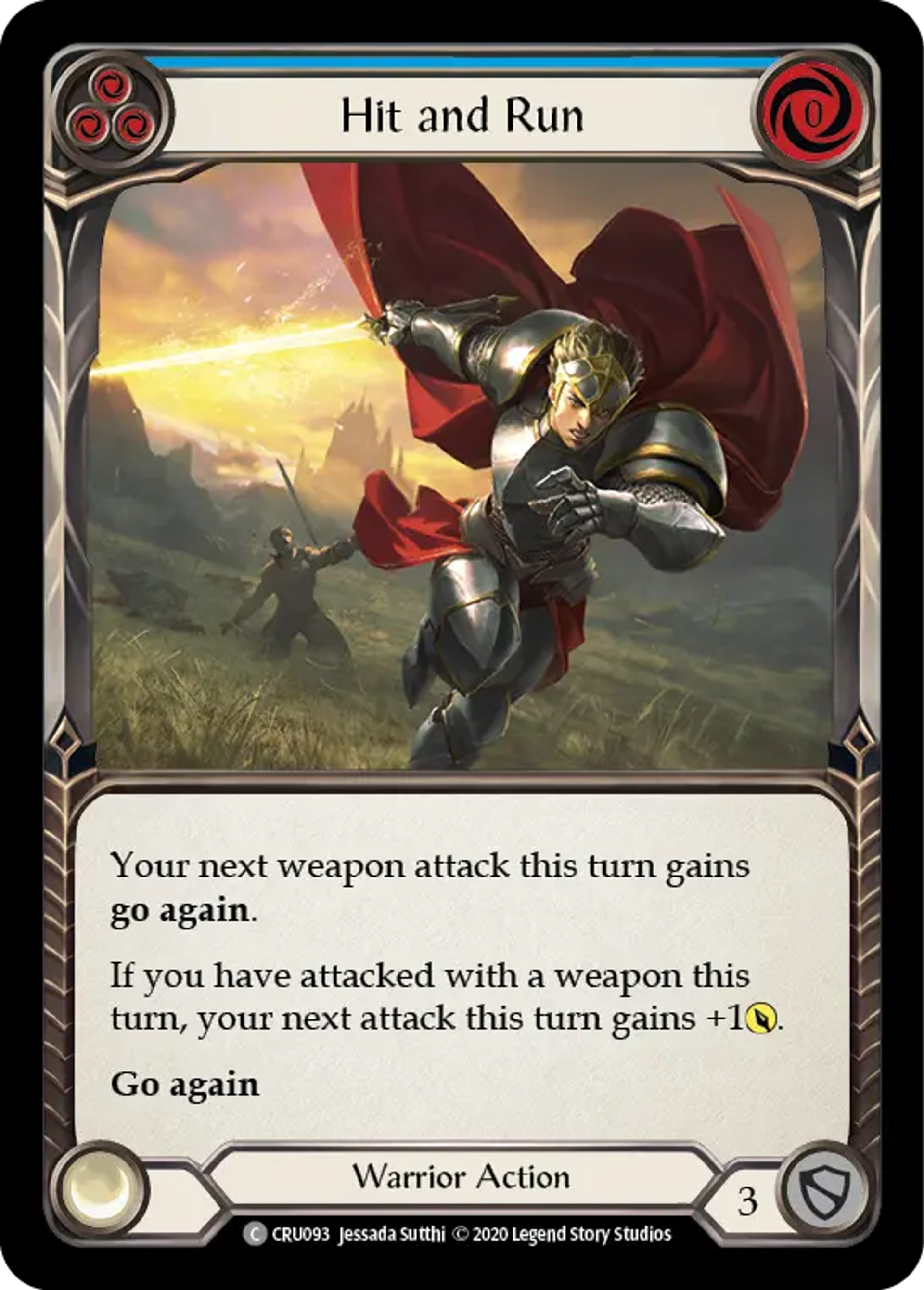 Hit and Run (Blue) — Crucible of War — Flesh and Blood