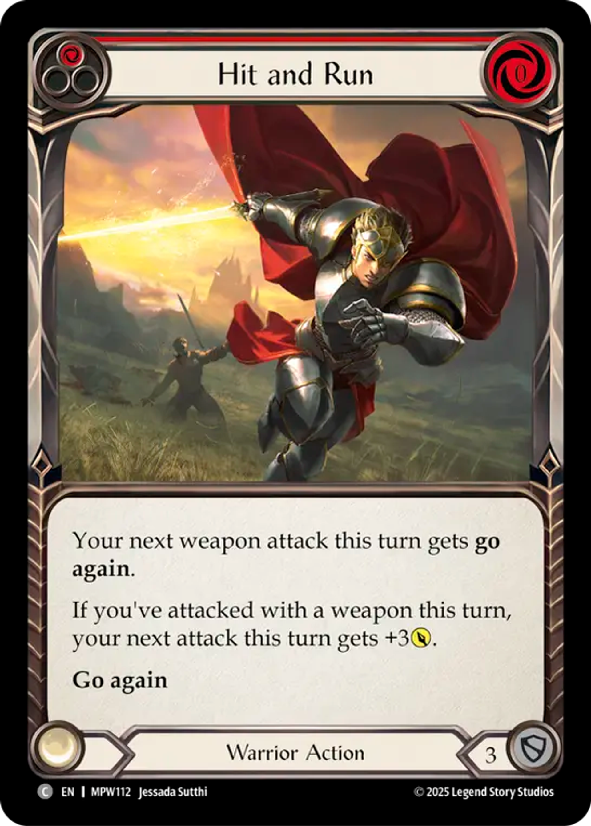 Hit and Run (Red) — Mastery Pack Warrior — Flesh and Blood