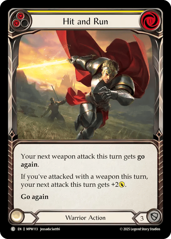 Hit and Run (Yellow) — Mastery Pack Warrior — Flesh and Blood