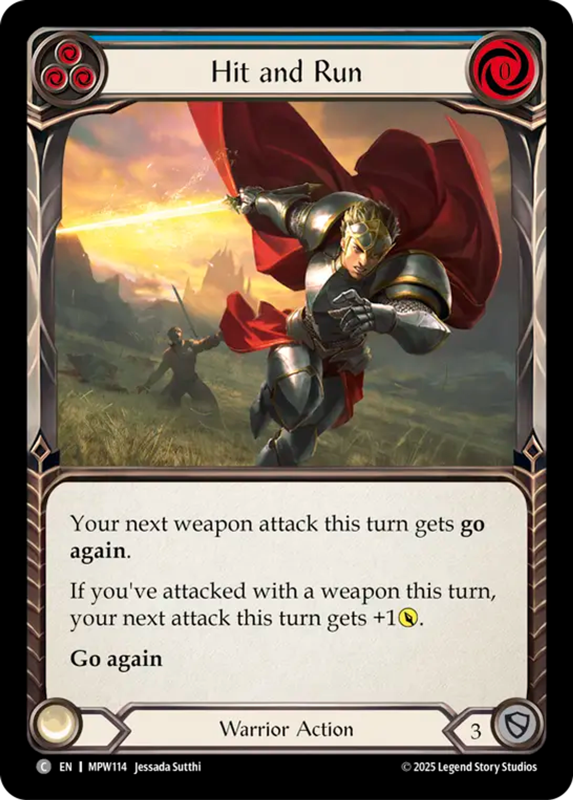 Hit and Run (Blue) — Mastery Pack Warrior — Flesh and Blood