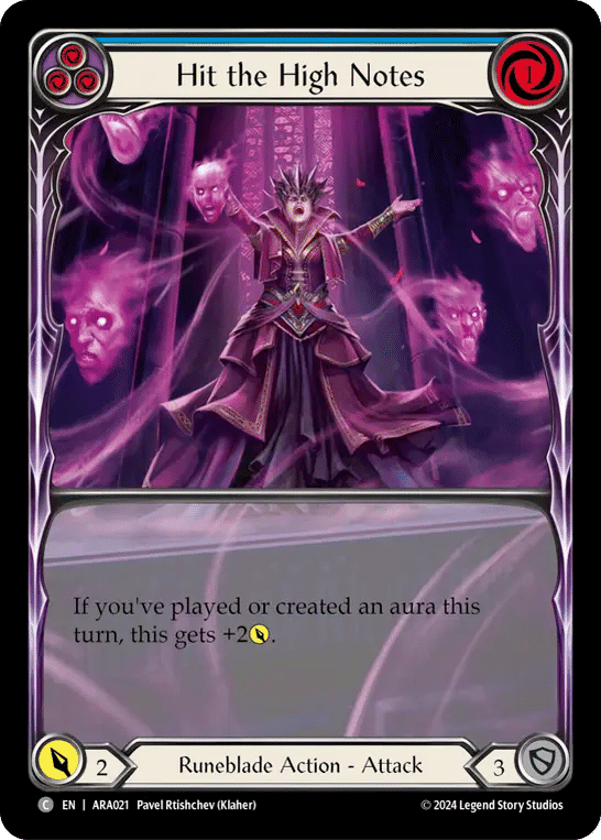 Hit the High Notes (Blue) — Rosetta Blitz Deck - Aurora — Flesh and Blood