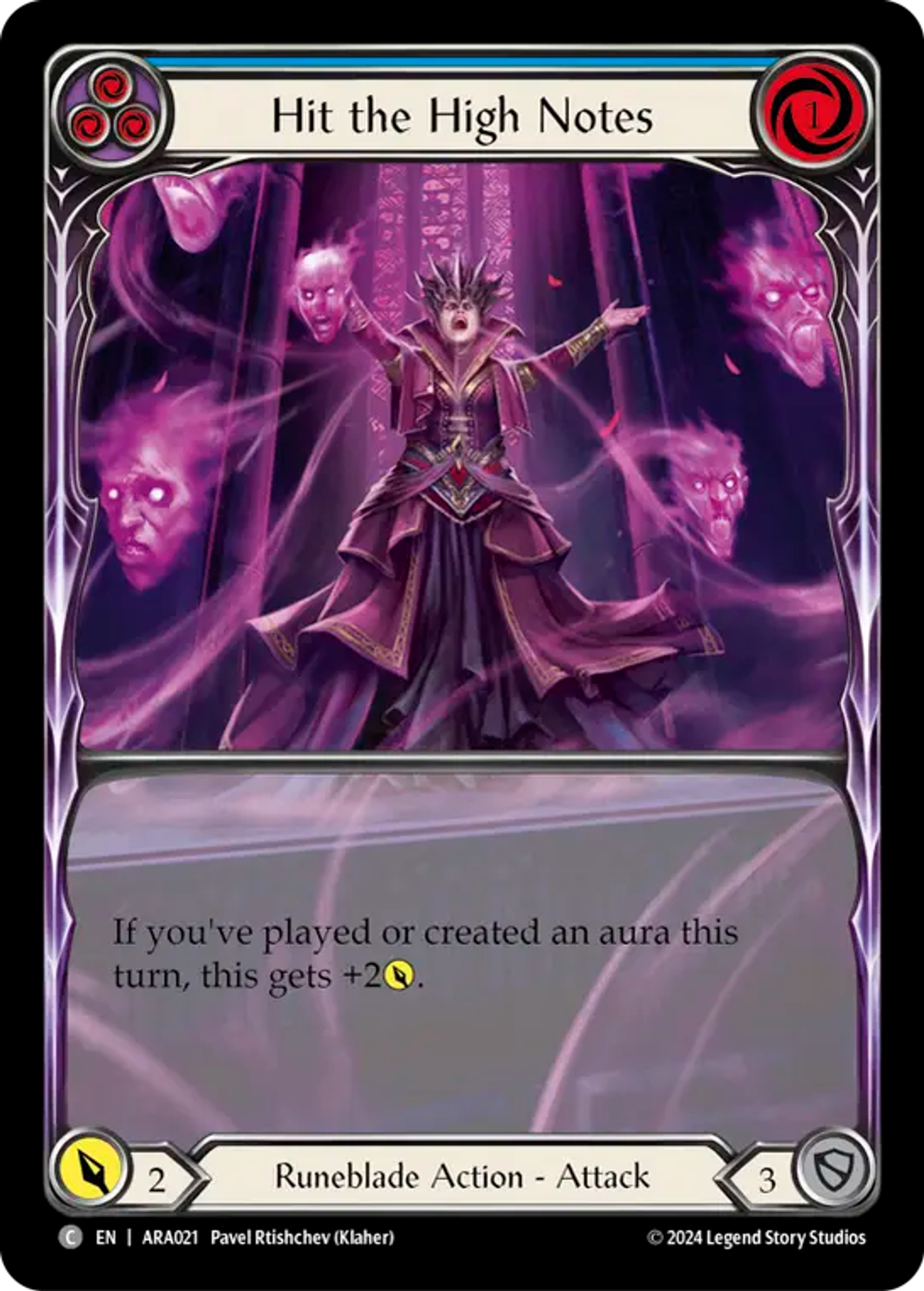 Hit the High Notes (Blue) — Rosetta Blitz Deck - Aurora — Flesh and Blood