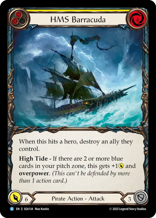 HMS Barracuda (Yellow) — High Seas — Flesh and Blood
