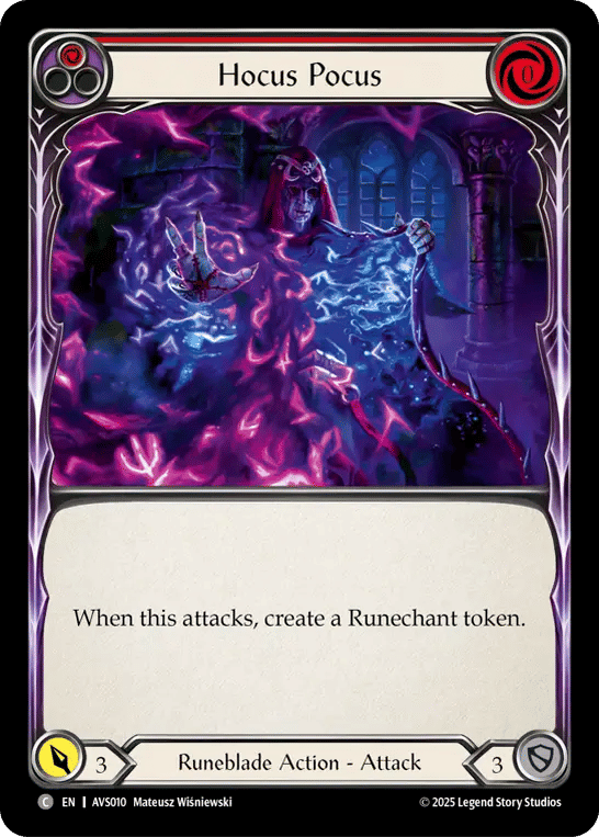 Hocus Pocus (Red) — Armory Deck Legends - Viserai, Rune Blood — Flesh and Blood