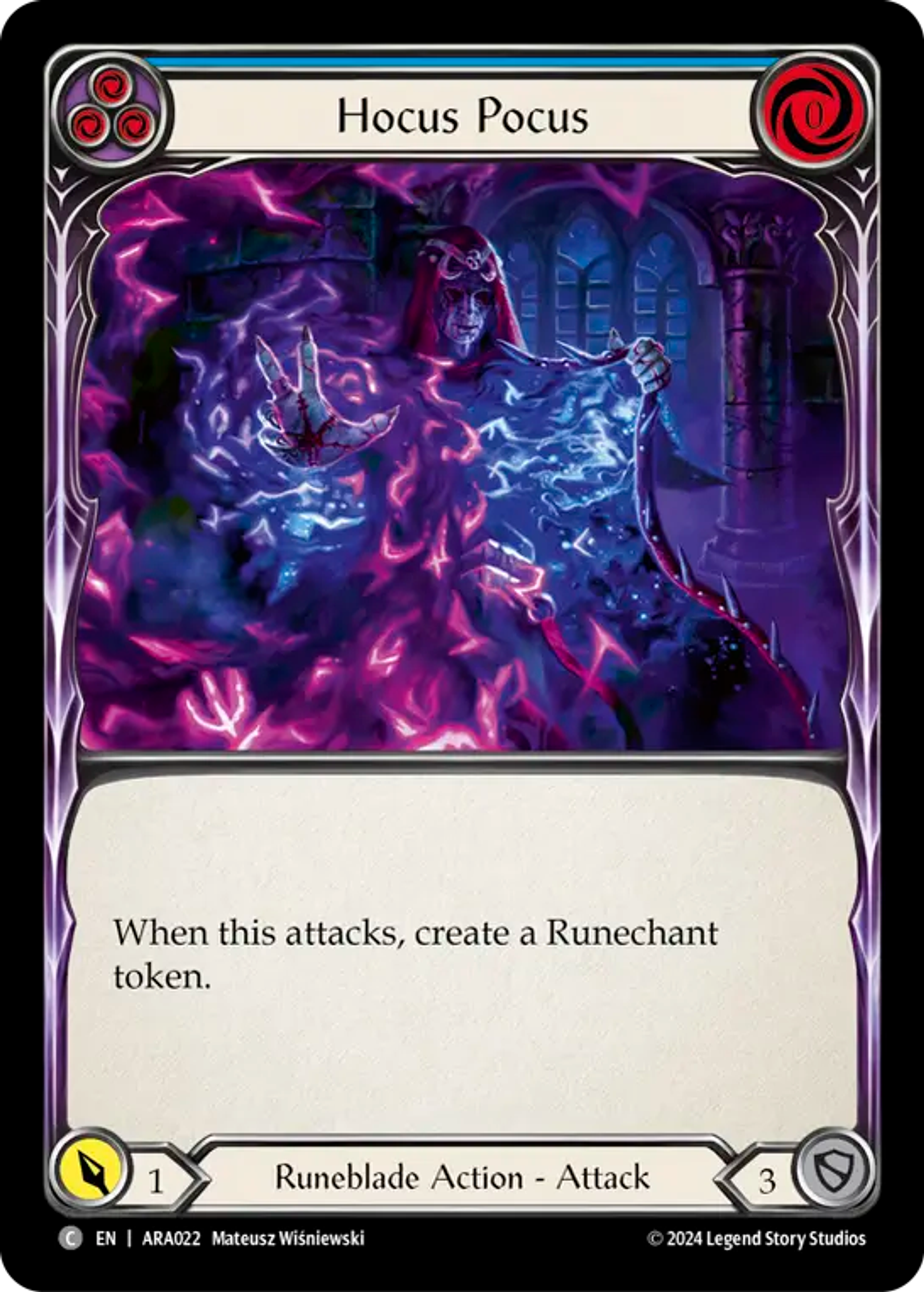 Hocus Pocus (Blue) — Rosetta Blitz Deck - Aurora — Flesh and Blood