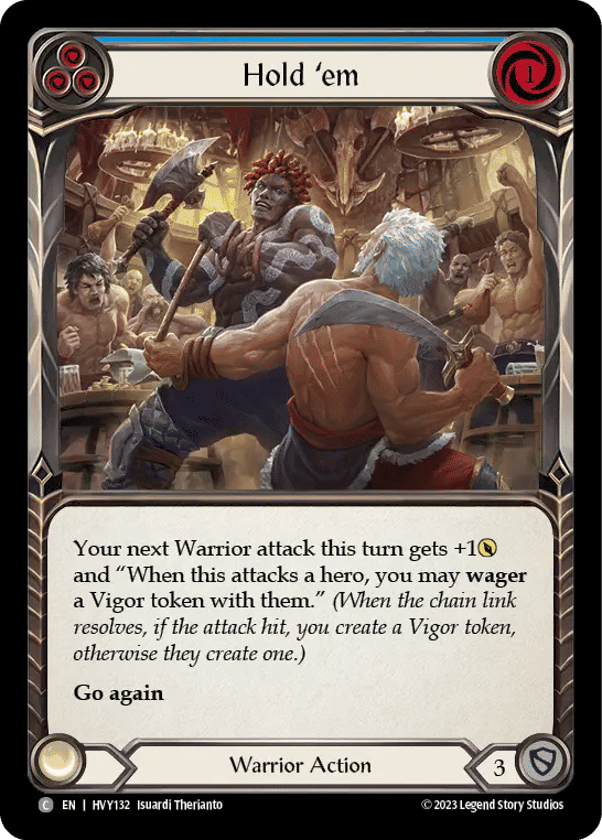 Hold 'em (Blue) — Heavy Hitters — Flesh and Blood
