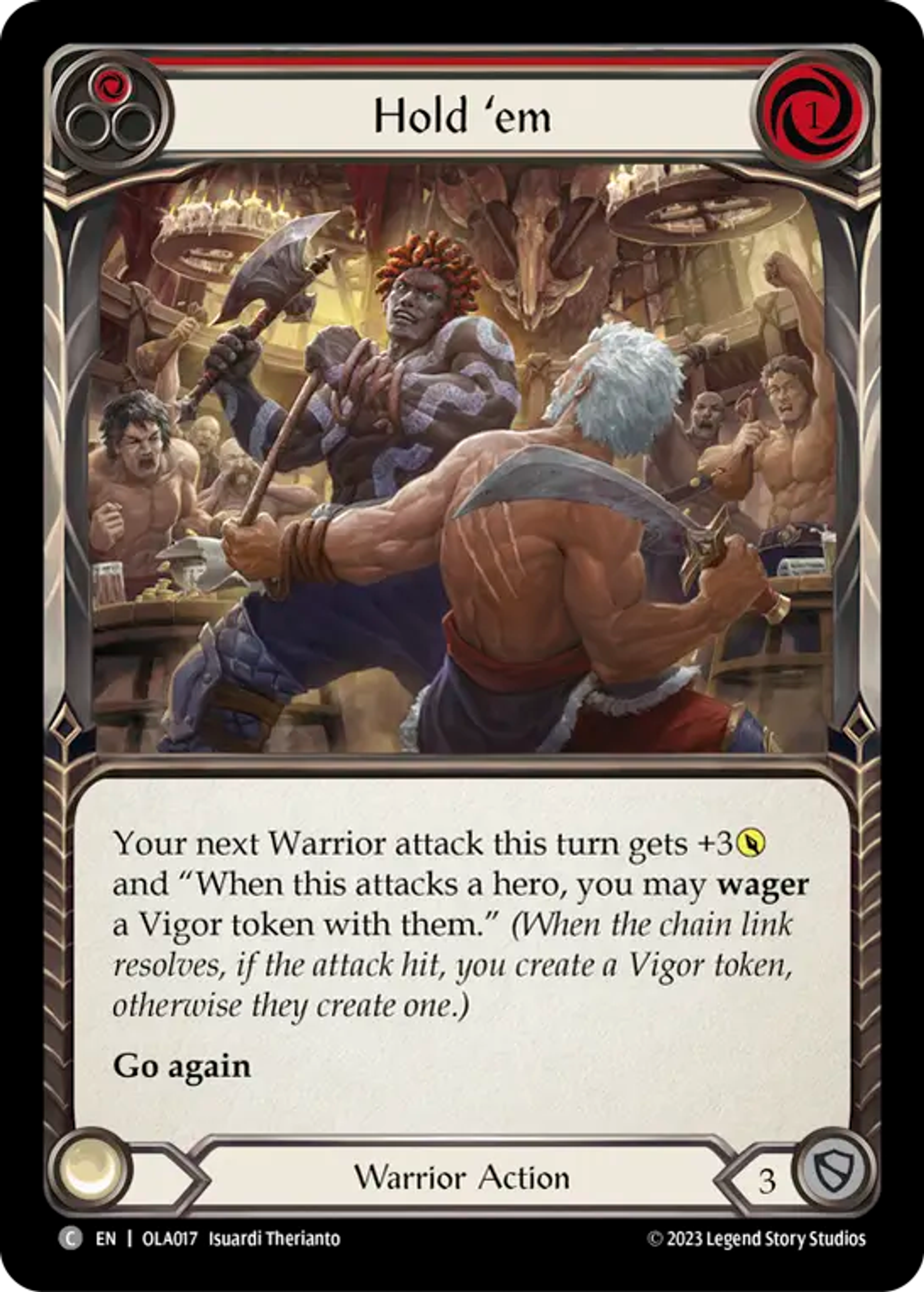 Hold 'em (Red) — Olympia - Heavy Hitters Blitz Deck — Flesh and Blood