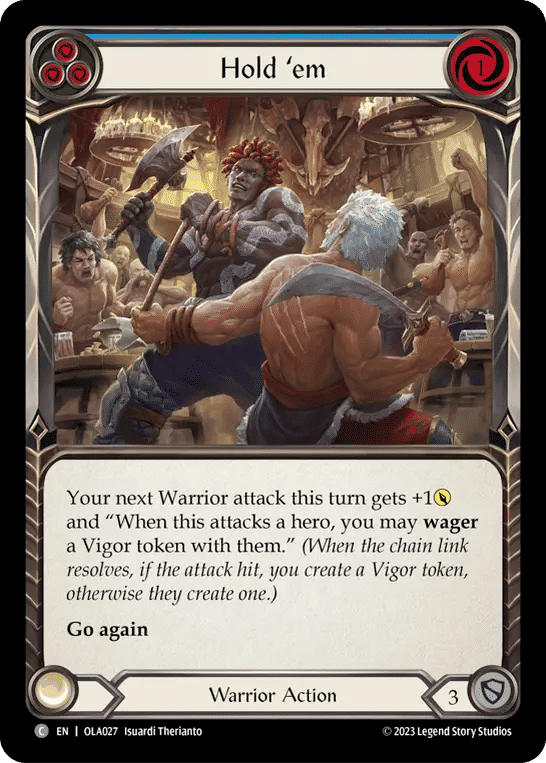 Hold 'em (Blue) — Olympia - Heavy Hitters Blitz Deck — Flesh and Blood