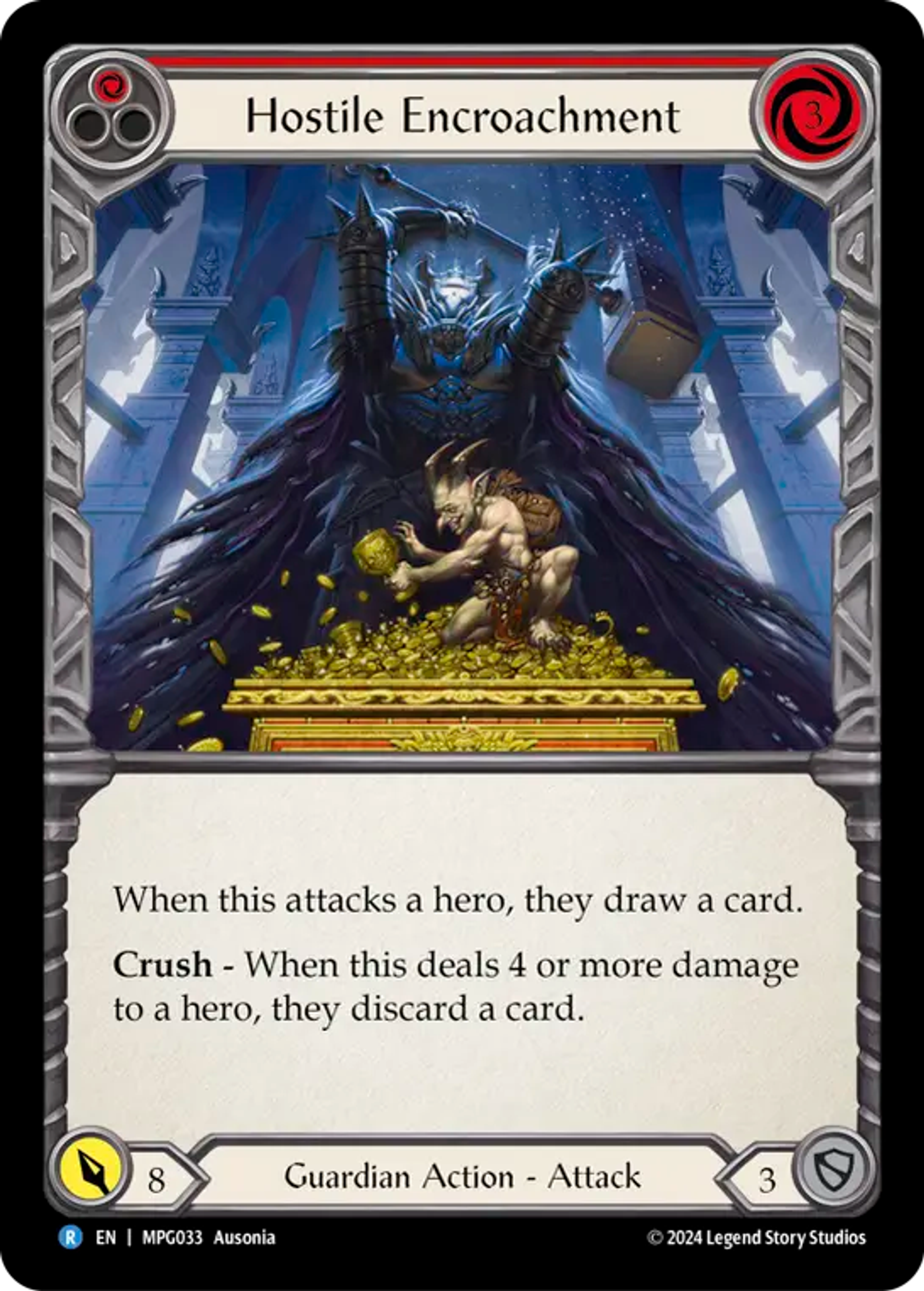 Hostile Encroachment (Red) — Mastery Pack Guardian — Flesh and Blood