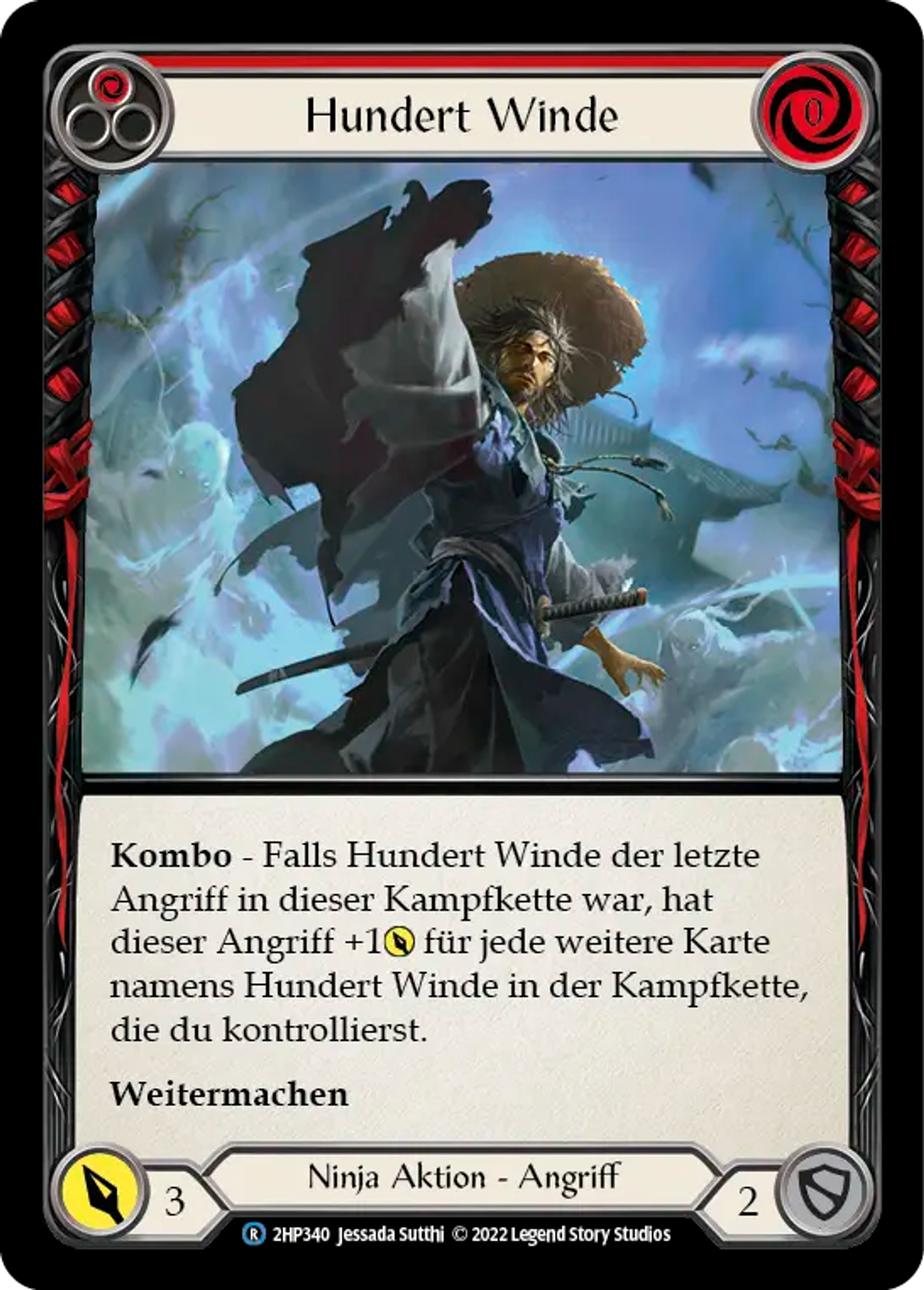Hundred Winds (Red) — History Pack 2 - Black Label — Flesh and Blood