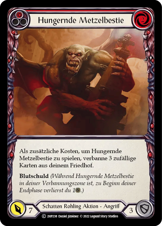 Hungering Slaughterbeast (Red) — History Pack 2 - Black Label — Flesh and Blood