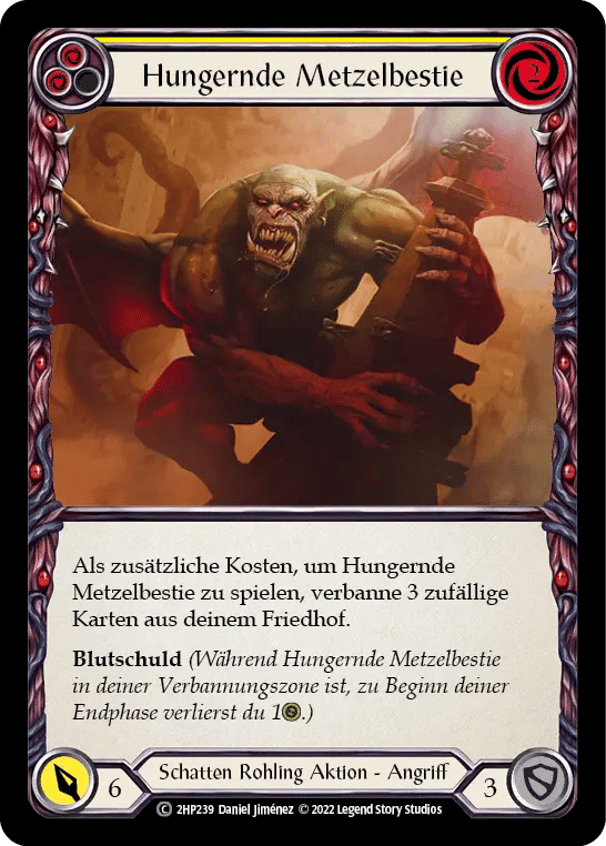 Hungering Slaughterbeast (Yellow) — History Pack 2 - Black Label — Flesh and Blood